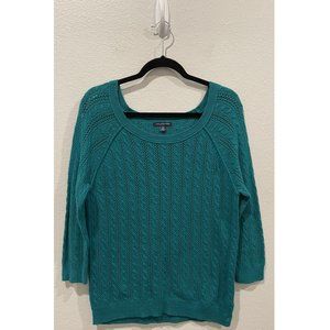 AMERICAN EAGLE Knit Teal Sweater